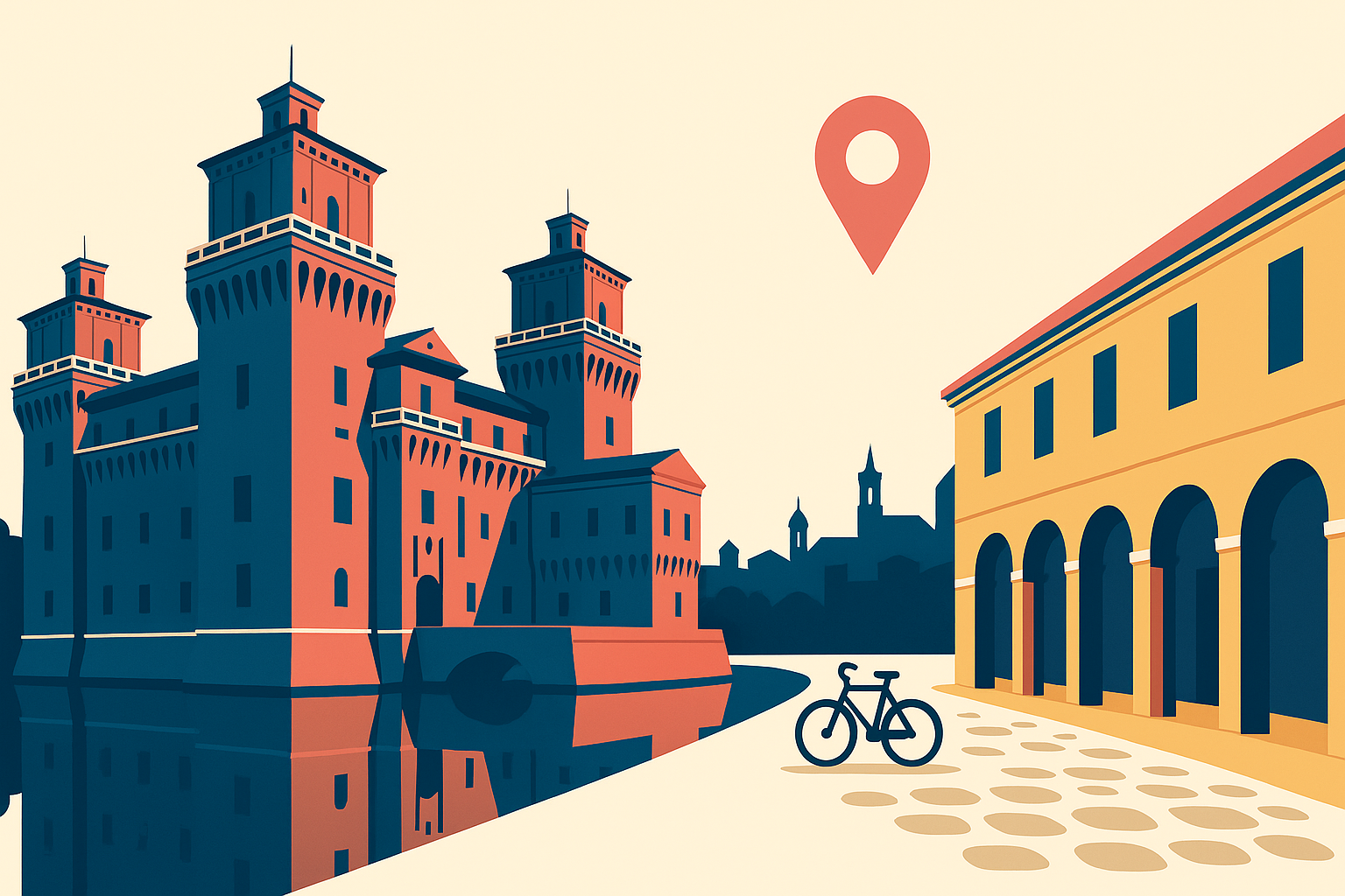 Pubblicità online a Ferrara — Castello Estense e centro storico