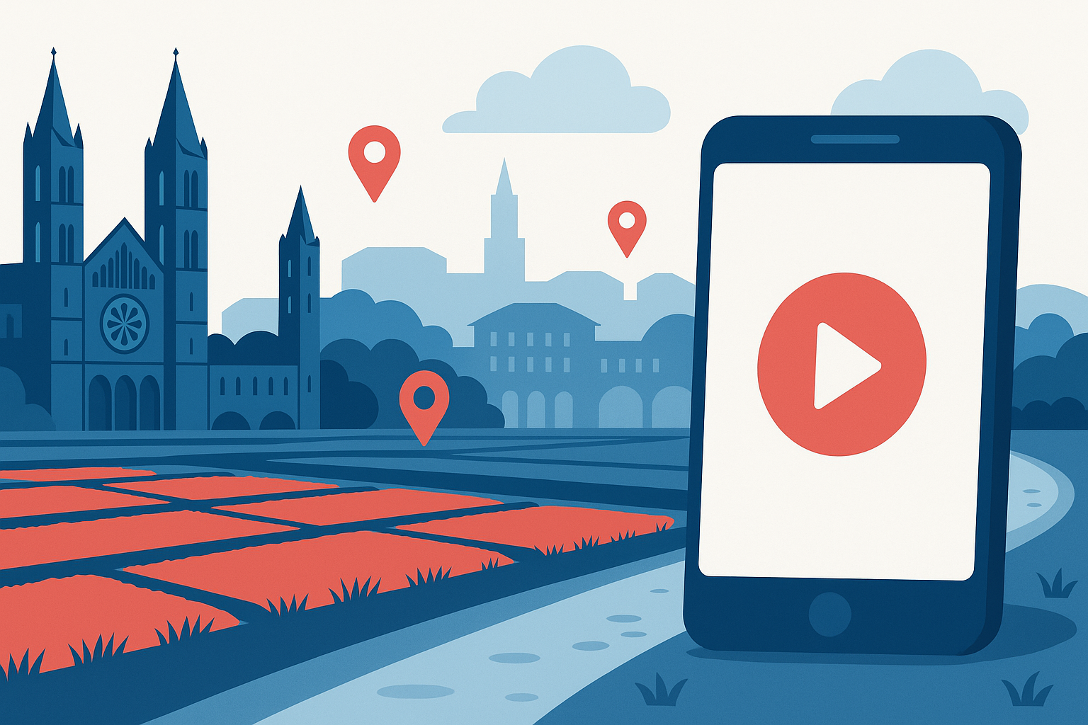 Pubblicità online a Vercelli — scorcio del centro storico, risaie e aree commerciali dell’area provinciale
